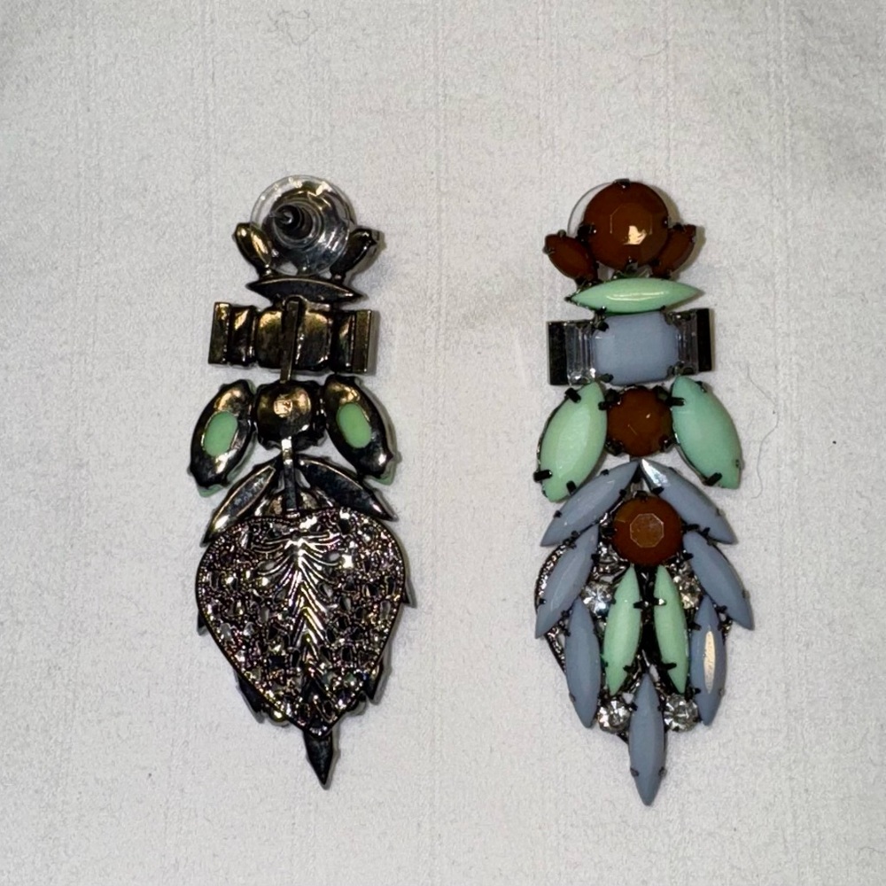 Glamorous Multi-Color Statement Drop Earrings - image 2